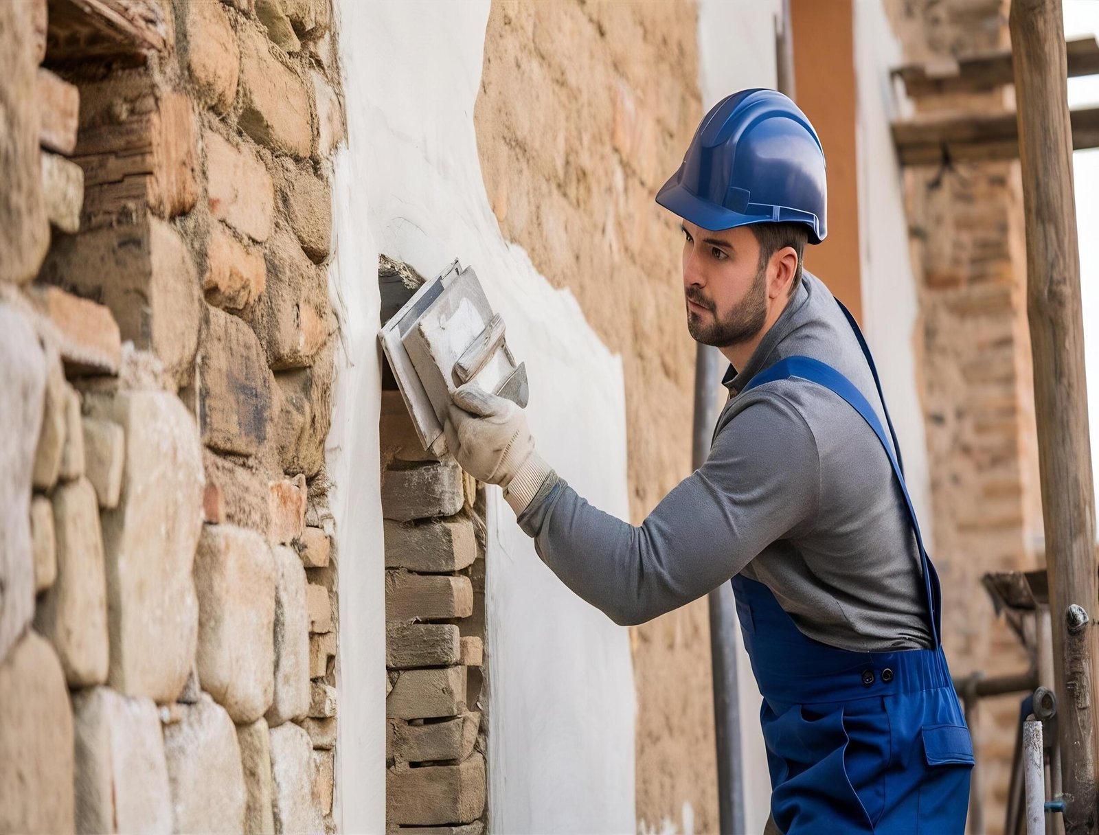 builder-using-plastering-tool-finishing-old-wall