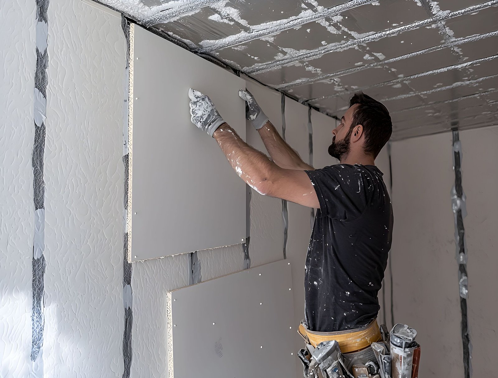 worker-applying-drywall-sheets-ceiling-new-construction